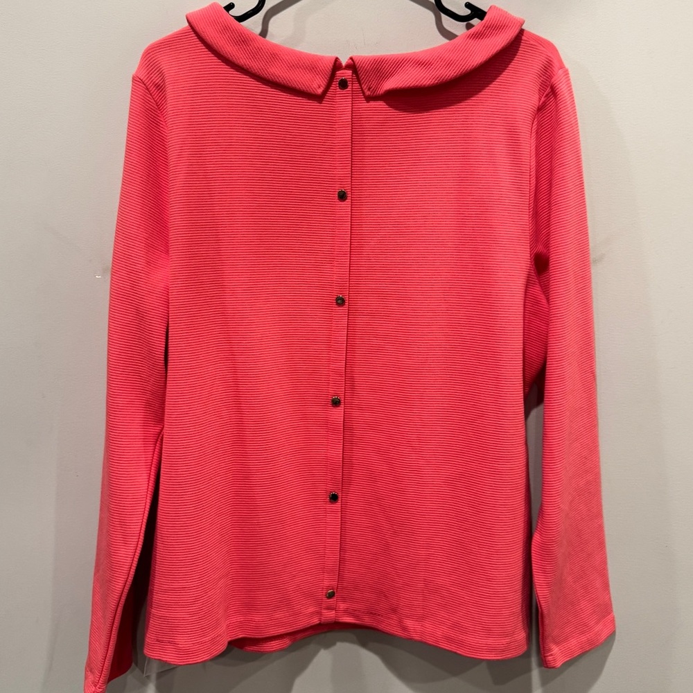 Talbots Pink Sabrina Portrait Collar Top NWT - Picture 8 of 13